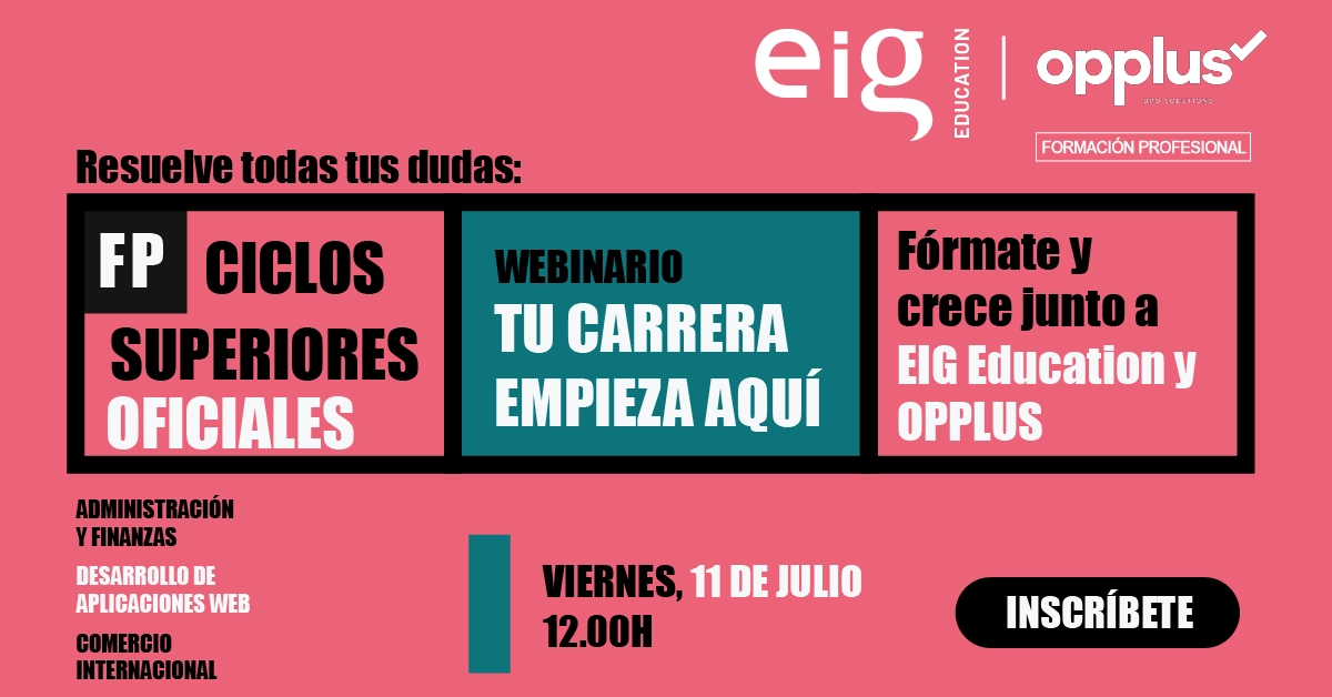 Webinar Formación Profesional OPPLUS EIG